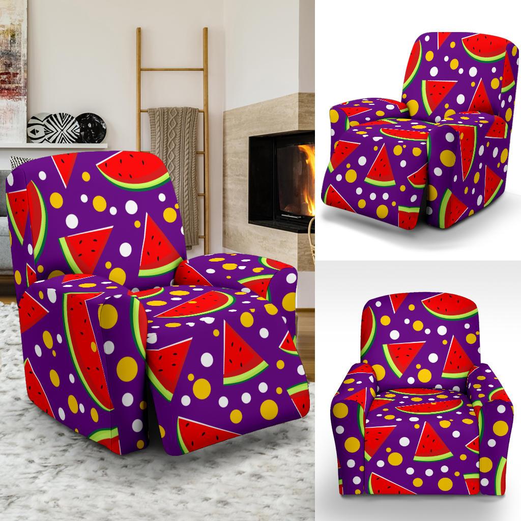 Watermelon Pattern Print Design WM010 Recliner Slipcover-JORJUNE.COM
