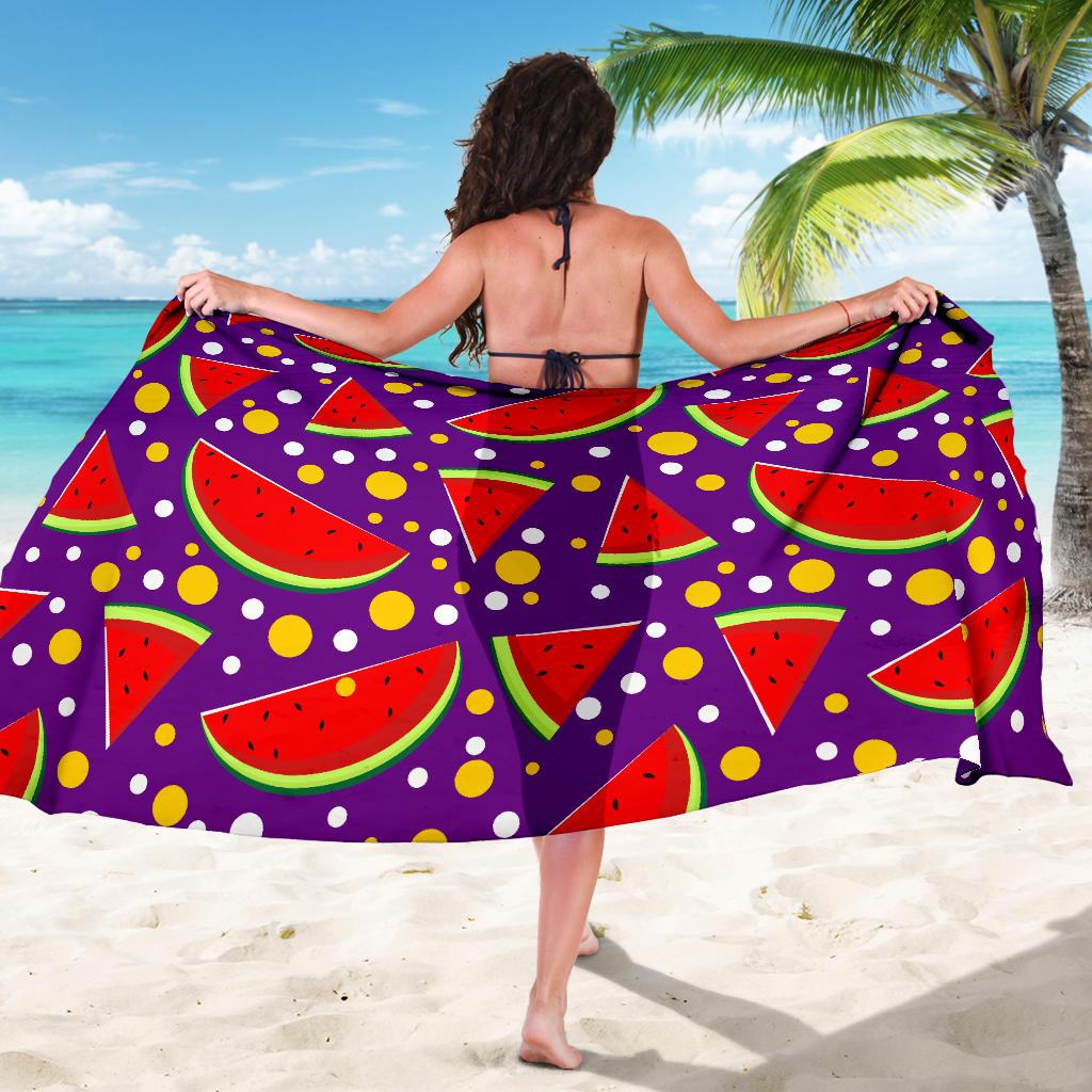 Watermelon Pattern Print Design WM010 Sarong Pareo Wrap-JORJUNE.COM