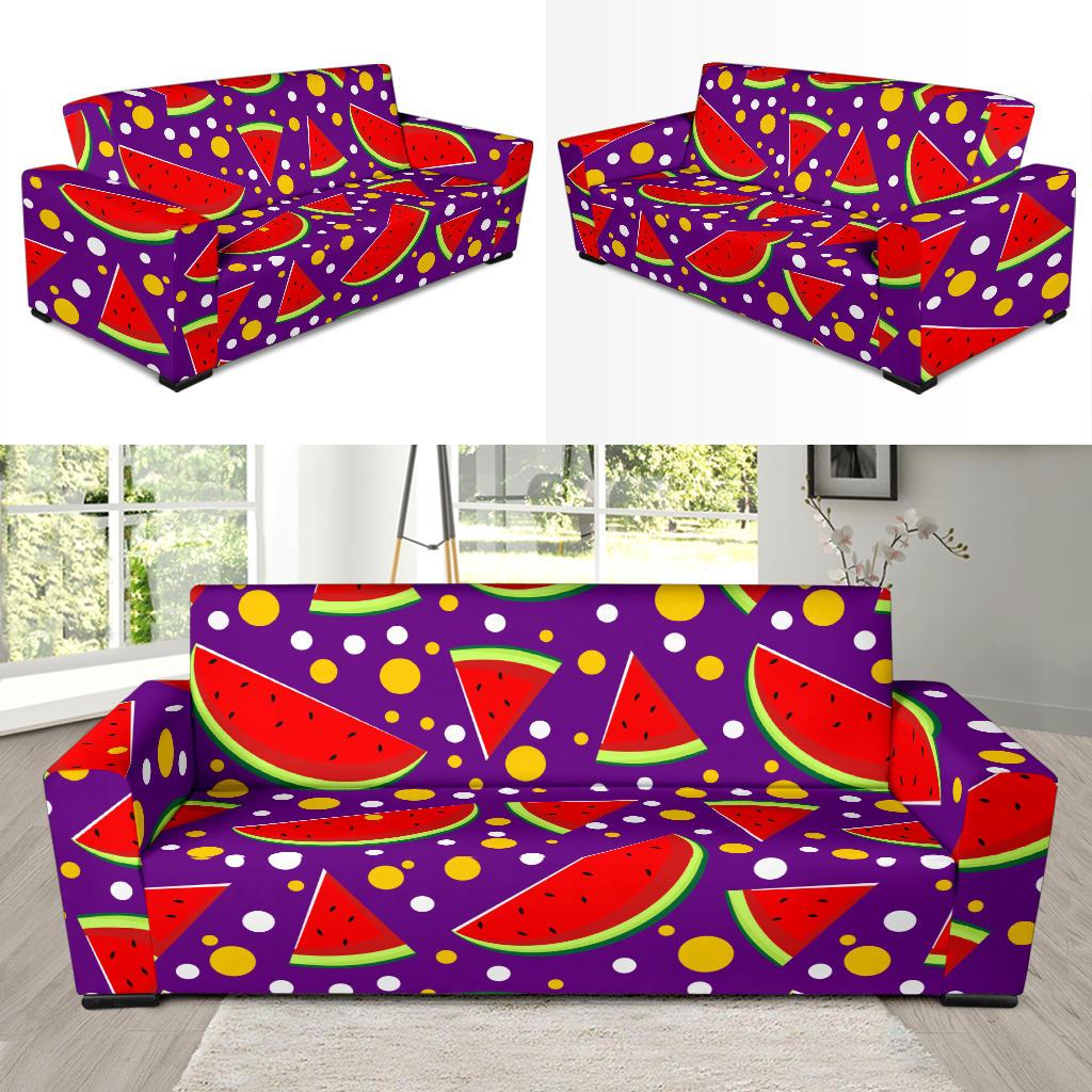 Watermelon Pattern Print Design WM010 Sofa Slipcover-JORJUNE.COM