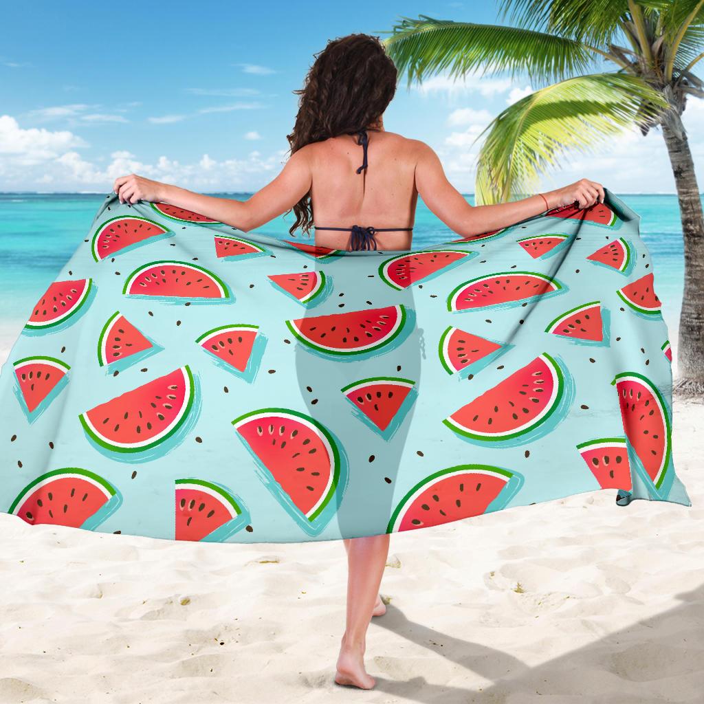 Watermelon Pattern Print Design WM03 Sarong Pareo Wrap-JORJUNE.COM