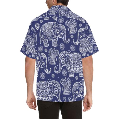 White Elephant Mandala Men Hawaiian Shirt