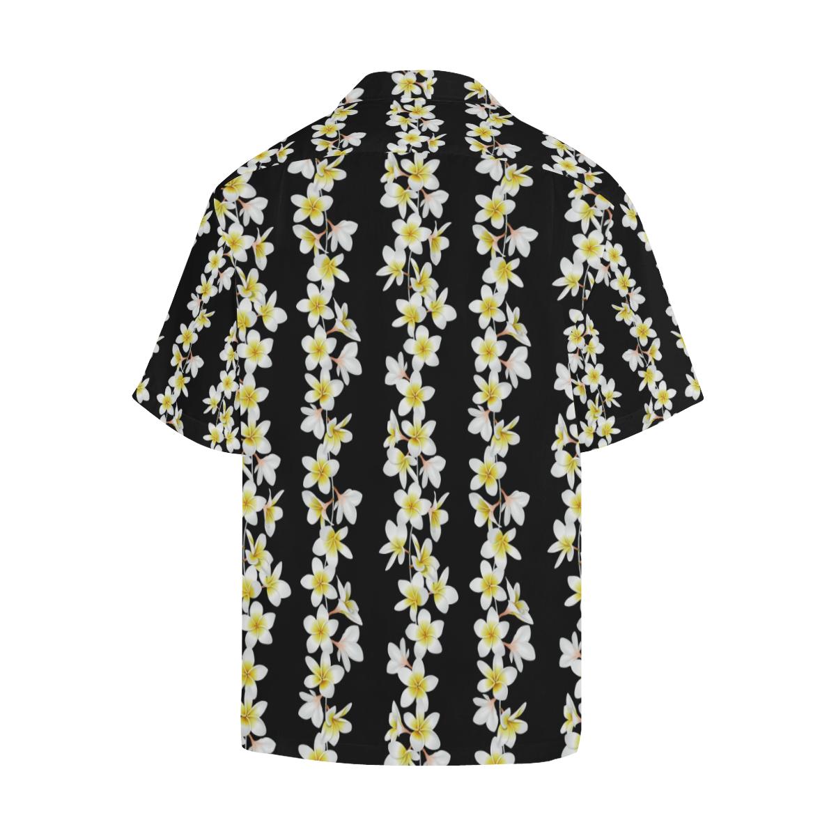 White Plumeria Pattern Print Design PM08 Men Hawaiian Shirt-JorJune