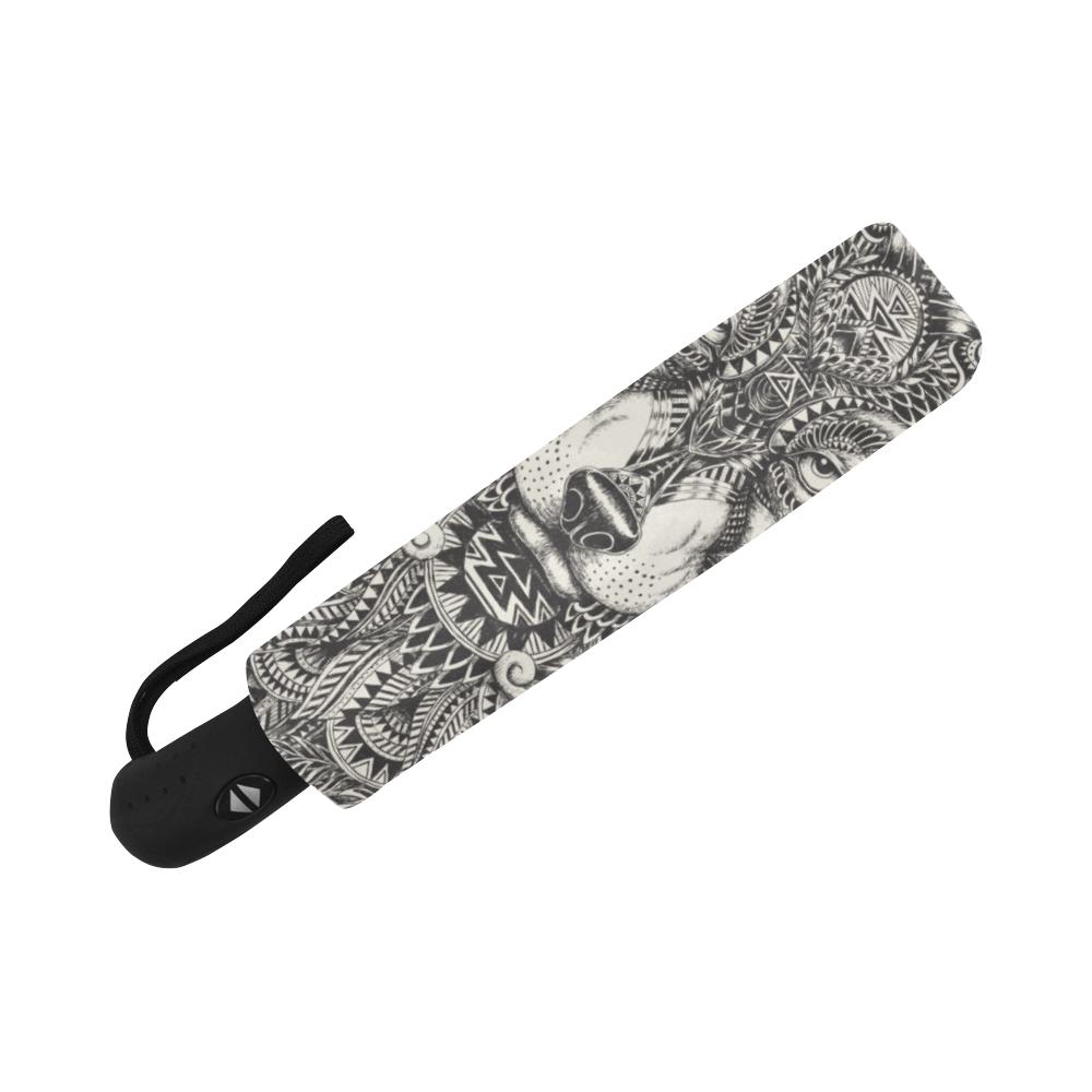 Wolf Tribal Automatic Foldable Umbrella