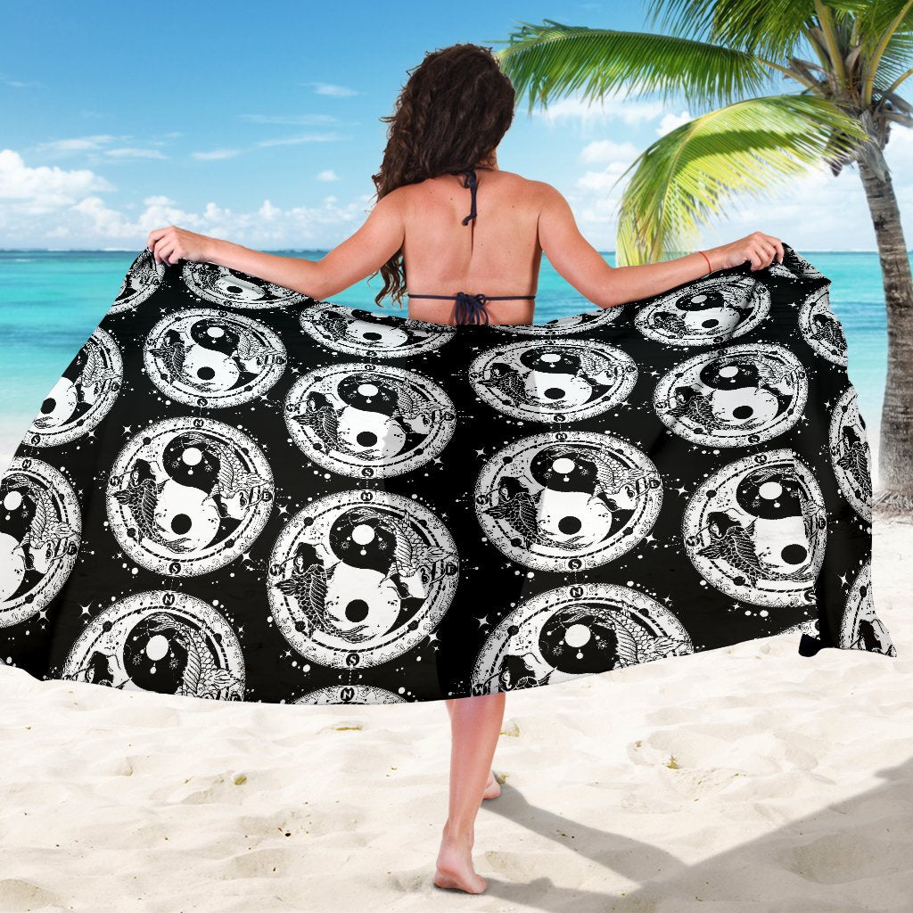 Yin Yang Koi Fish Sarong Pareo Wrap