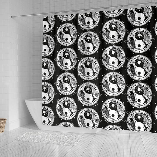 Yin Yang Koi Fish Shower Curtain