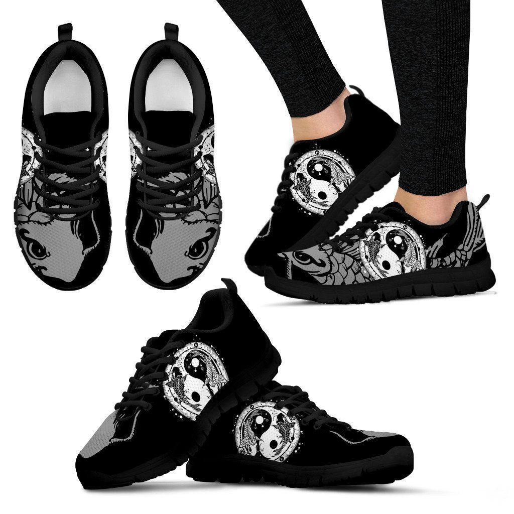 Yin Yang Koi Fish Women Sneakers