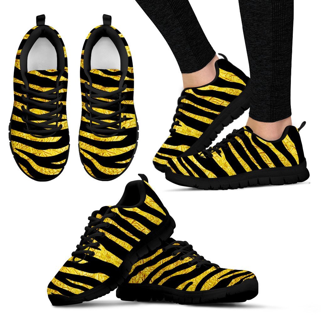 zebra Gold Women Sneakers