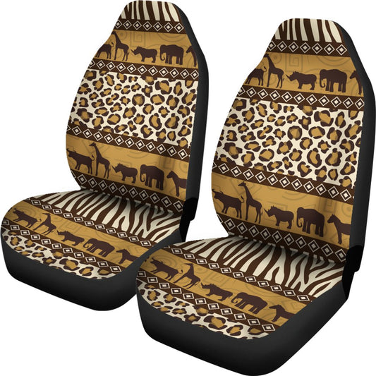 Zebra Leopard Skin Safari Universal Fit Car Seat Covers