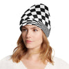 Checkered Flag Optical illusion Unisex Beanie