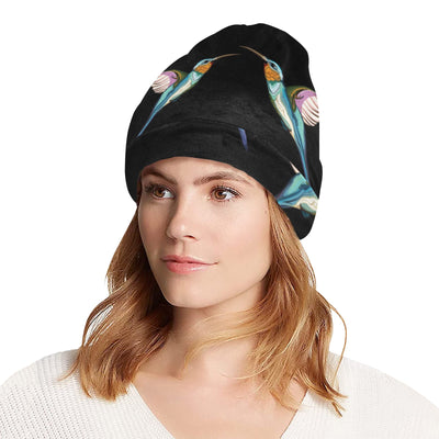 Hummingbird Pattern Print Design 06 Unisex Beanie