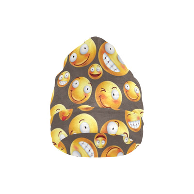 Smiley Face Emoji Print Design LKS303 Unisex Beanie