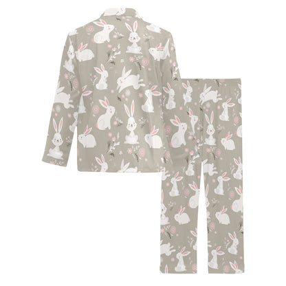 Rabbit Pattern Print Design RB03 Men's Long Sleeve Pajama Set
