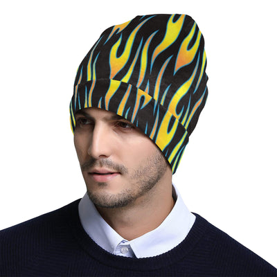 Flame Fire Yellow Pattern Unisex Beanie