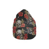 Spider Web Skull Rose Print Design LKS305 Unisex Beanie