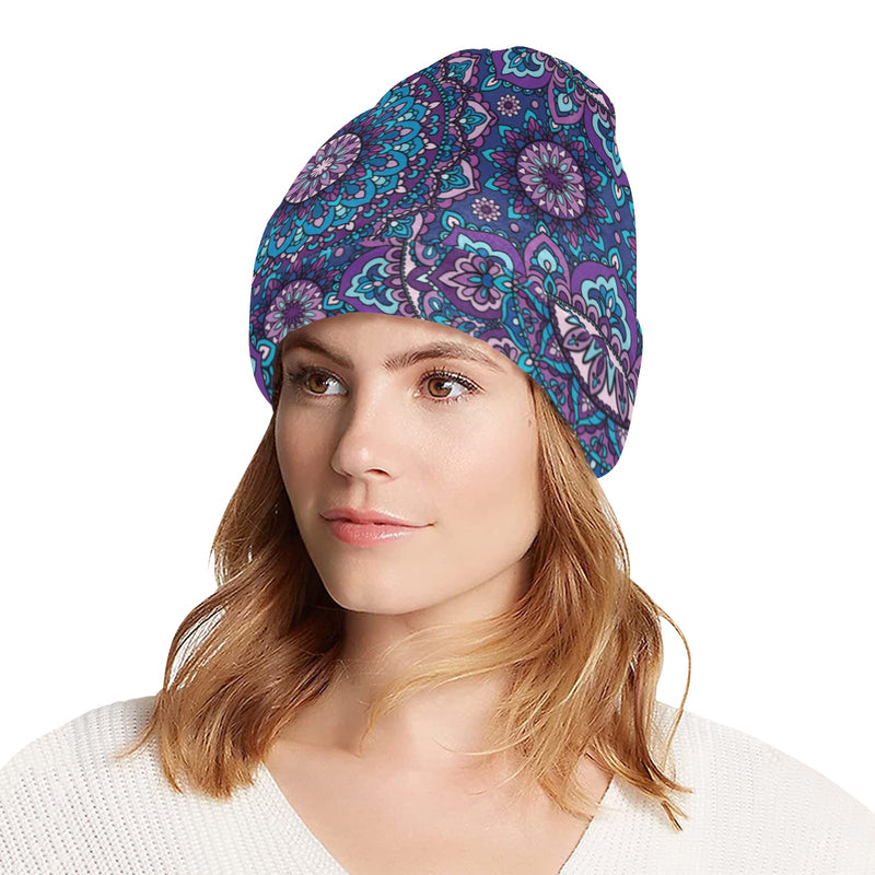 Medallion Pattern Print Design 05 Unisex Beanie