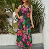 Hibiscus Hawaiian Design Print Pattern Sleeveless Long Dress