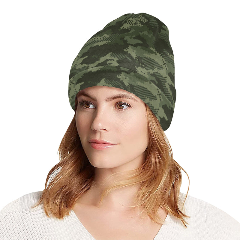 Army Camouflage Pattern Print Design 02 Unisex Beanie