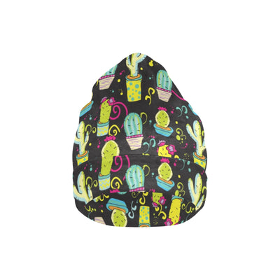 Cactus Neon Style Print Pattern Unisex Beanie