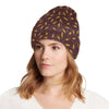 Agricultural Gold Wheat Print Pattern Unisex Beanie