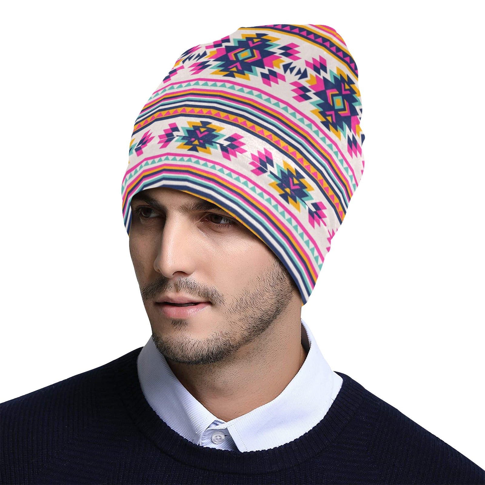 Indian Navajo Neon Themed Design Print Unisex Beanie