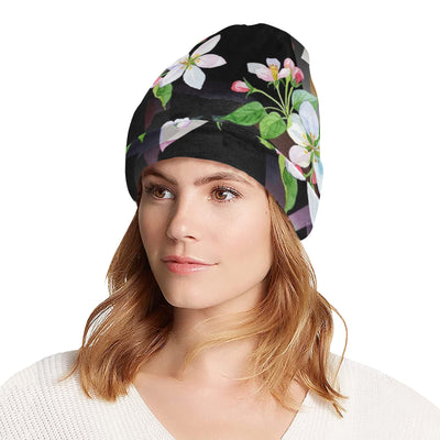 Apple blossom Pattern Print Design AB07 Unisex Beanie