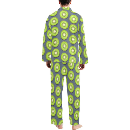 Kiwi Pattern Print Design KW06 Men's Long Sleeve Pajama Set