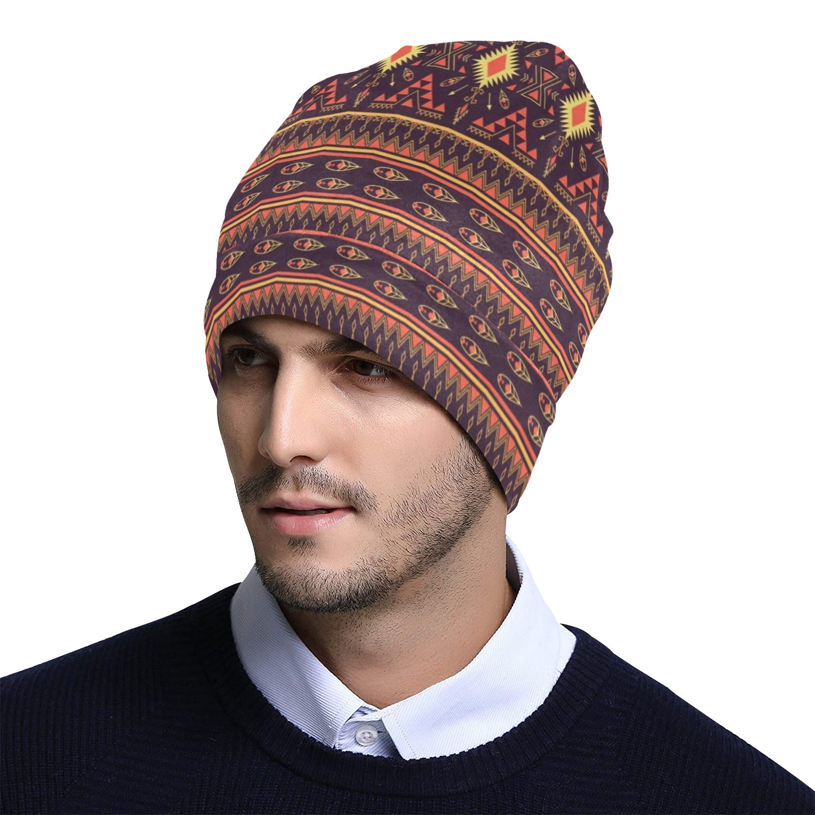 Southwest Ethnic Design Themed Print Unisex Beanie