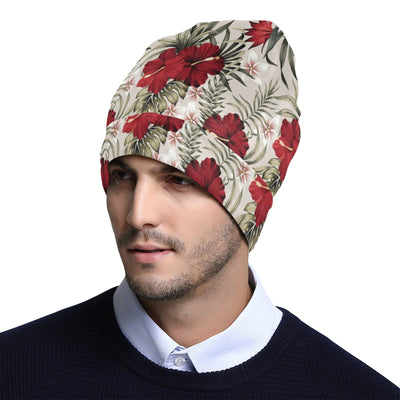 Hibiscus Print Design LKS3011 Unisex Beanie