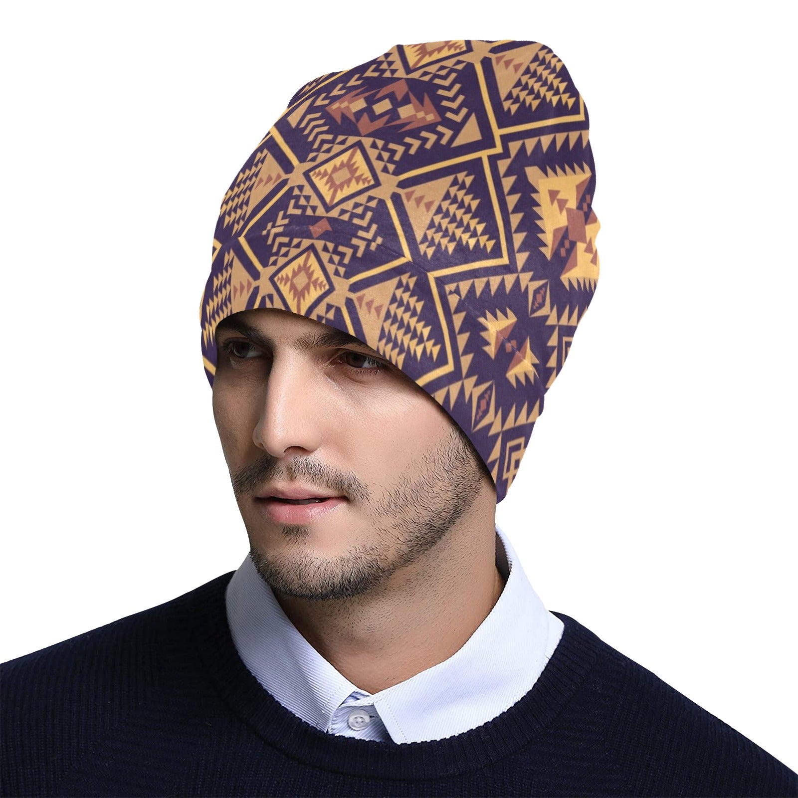 Aztec Pattern Print Design 09 Unisex Beanie