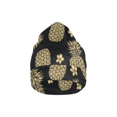 Gold Pineapple Hibiscus Unisex Beanie