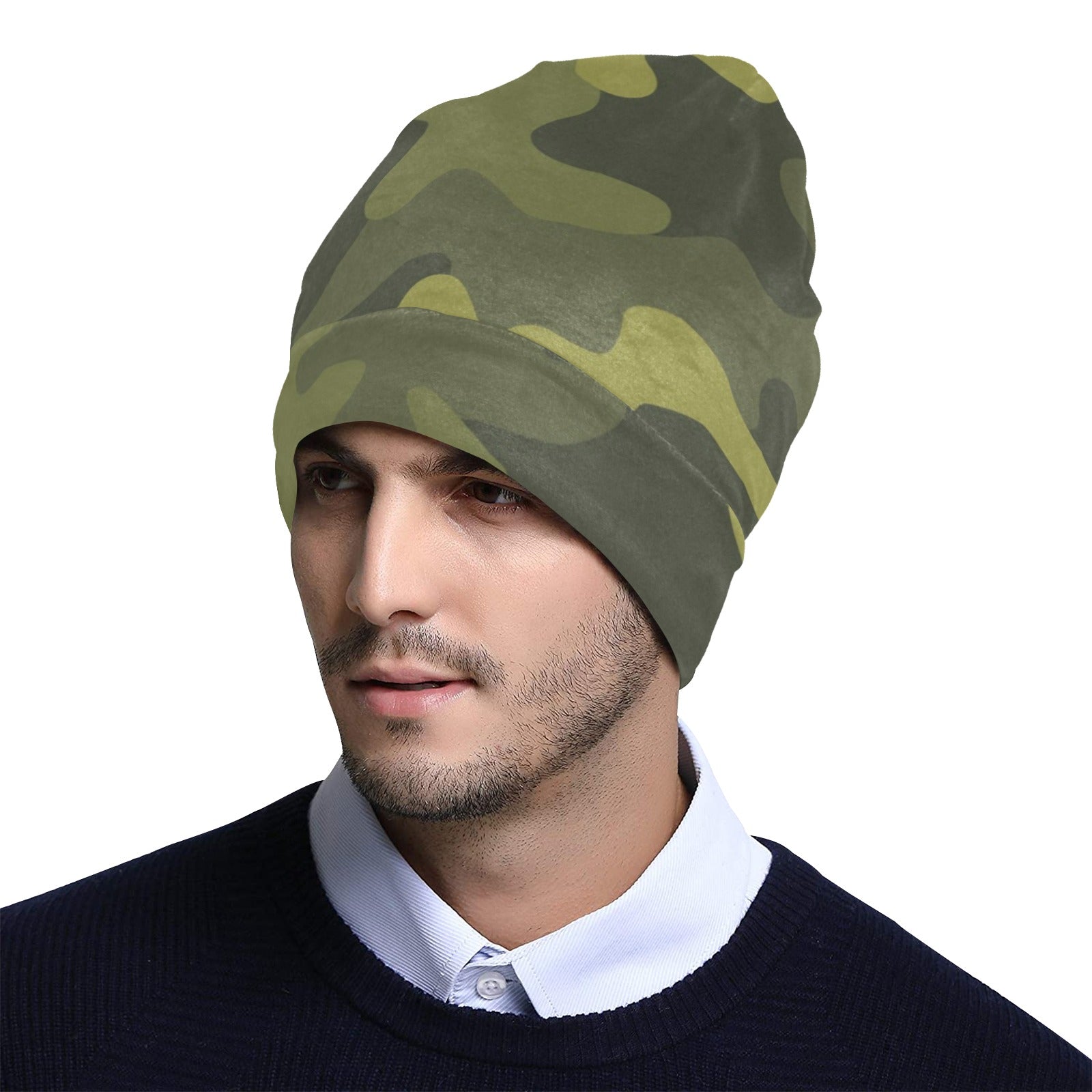 Military Camouflage Pattern Print Design 02 Unisex Beanie