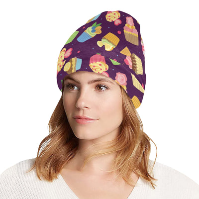 Cupcake Pattern Print Design 05 Unisex Beanie