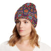 Ethnic Flower Style Print Pattern Unisex Beanie