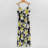 Yellow Plumeria Hawaiian Flowers Long Maxi Dress