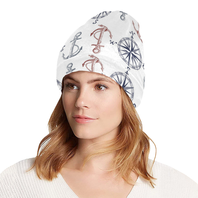 Anchor Pattern Print Design 06 Unisex Beanie