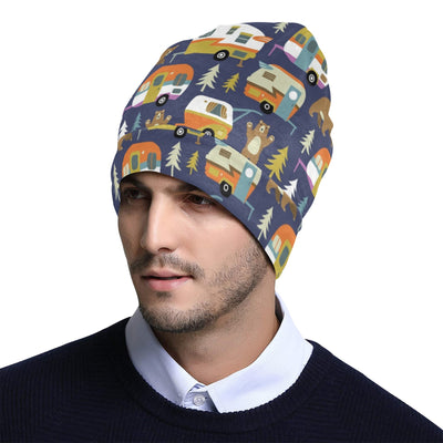 Camper Pattern Print Design 04 Unisex Beanie