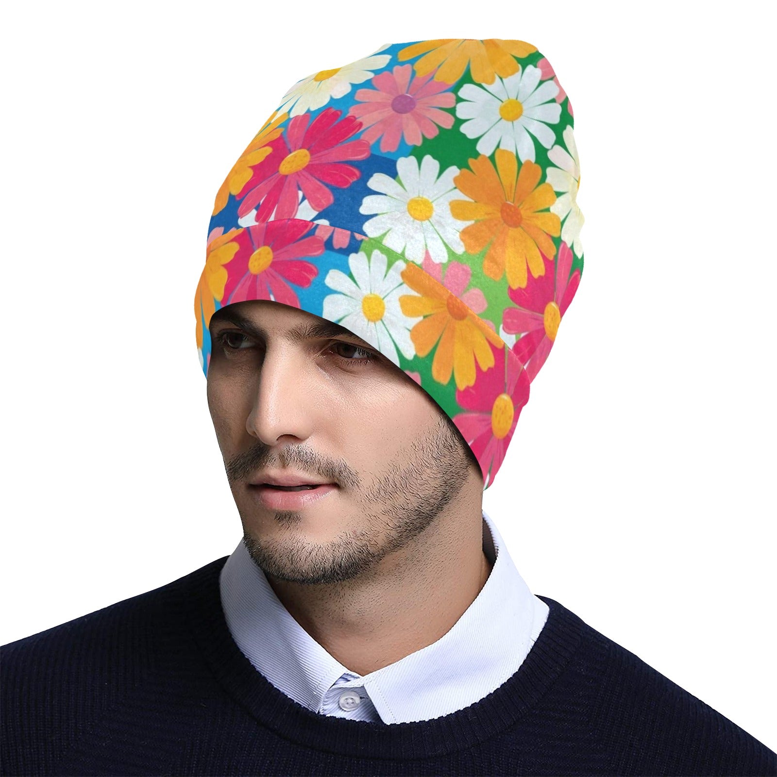 Daisy Pattern Print Design DS05 Unisex Beanie