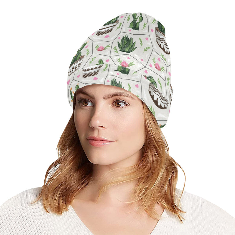 Cactus Pattern Print Design 04 Unisex Beanie