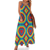 Tie Dye Heart shape Long Maxi Dress