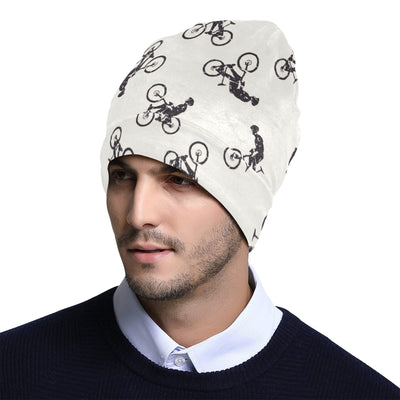 Mountain bike Pattern Print Design 01 Unisex Beanie