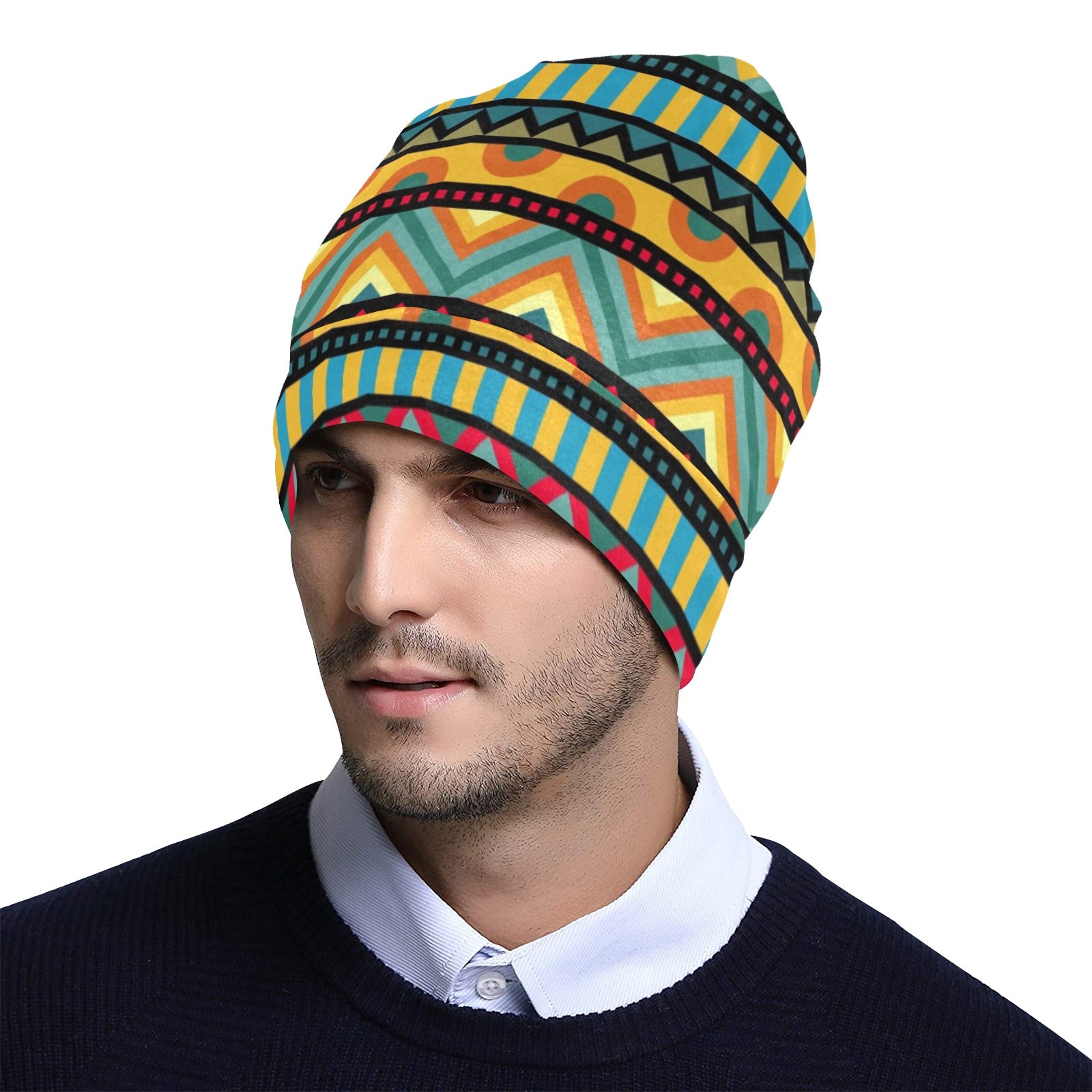 African Pattern Print Design 03 Unisex Beanie