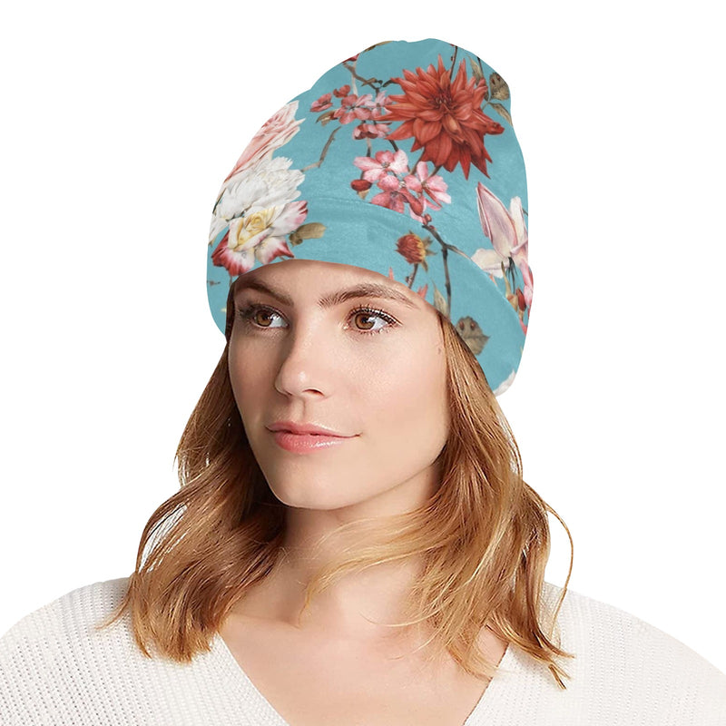 Summer Floral Pattern Print Design SF05 Unisex Beanie