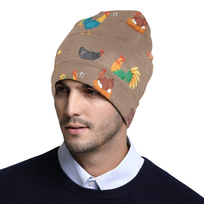 Chicken Happy Print Pattern Unisex Beanie