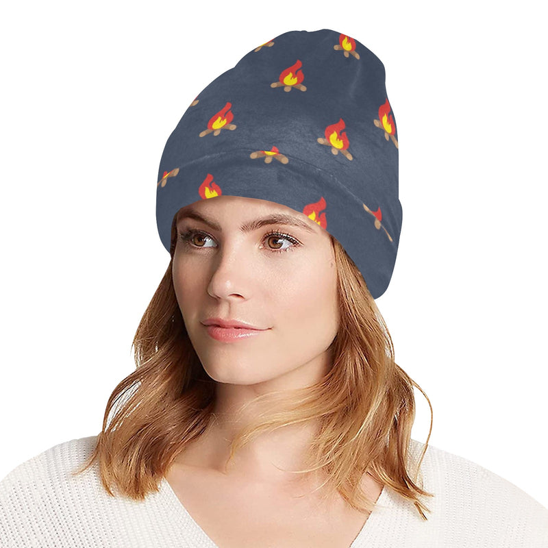 Campfire Pattern Print Design 02 Unisex Beanie