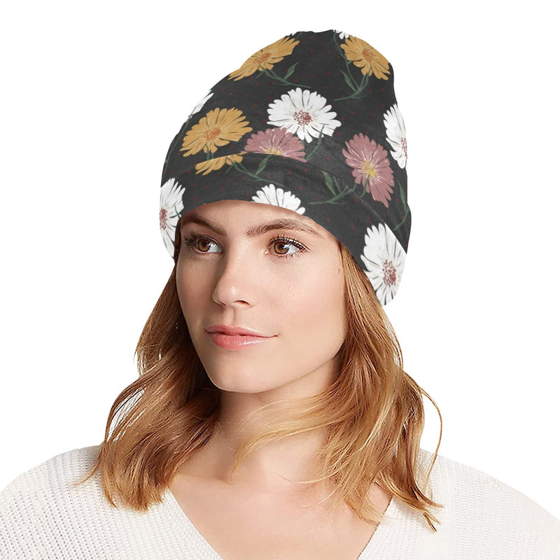 Daisy Pattern Print Design DS04 Unisex Beanie