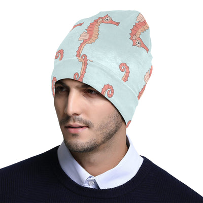 SeaHorse Pattern Print Design 01 Unisex Beanie