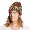 Skull And Roses Print Design LKS302 Unisex Beanie