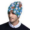 Sea Turtle Pink Hibiscus Hawaiian Print Unisex Beanie