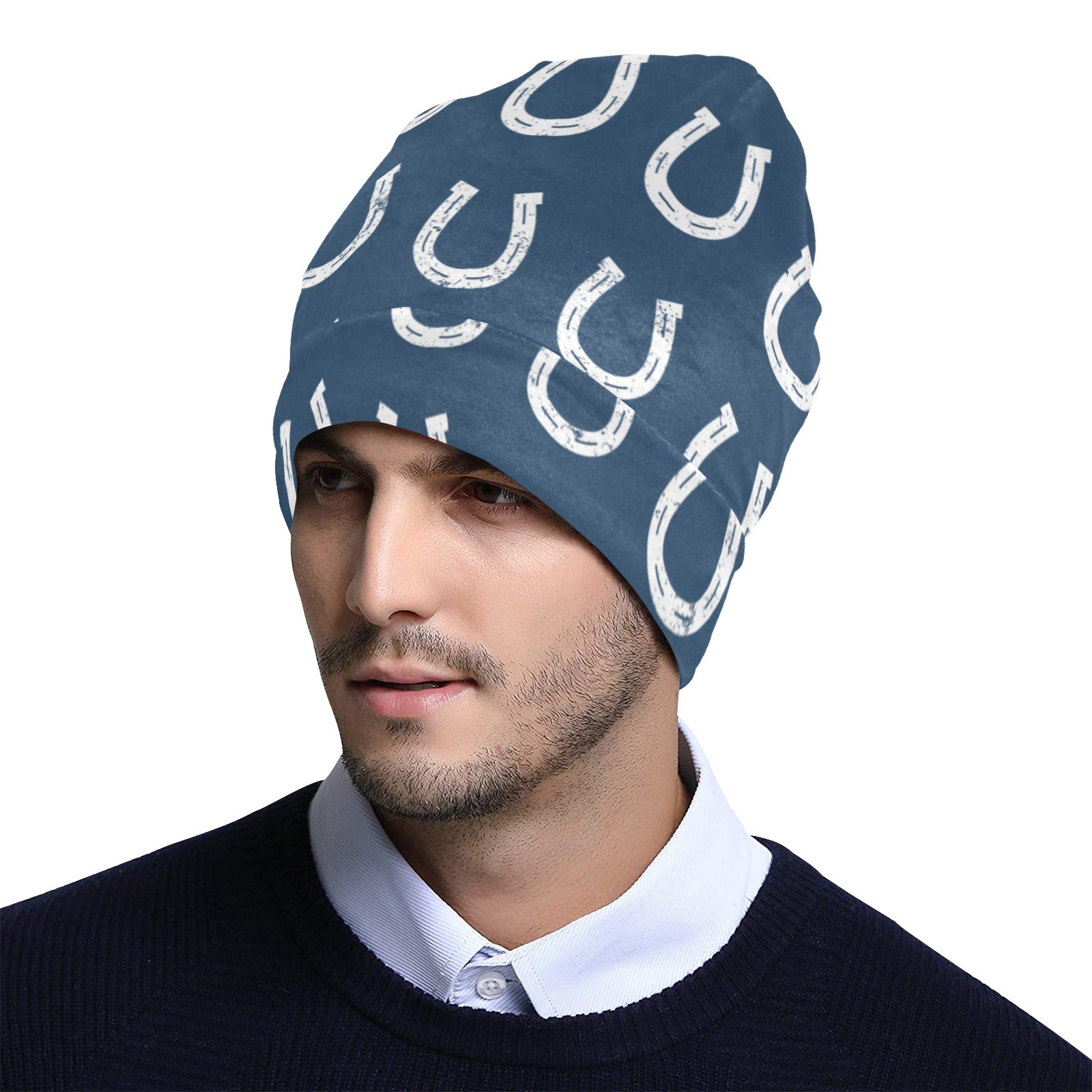 Horseshoe Print Design LKS301 Unisex Beanie