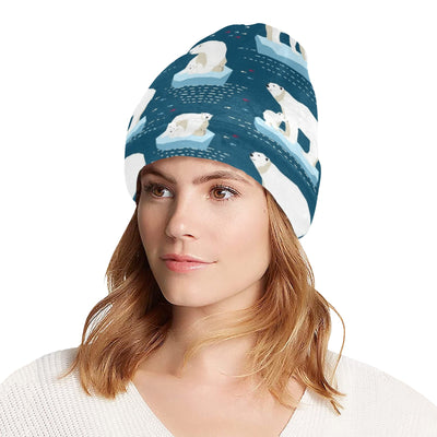 Polar Bear Pattern Print Design PB02 Unisex Beanie